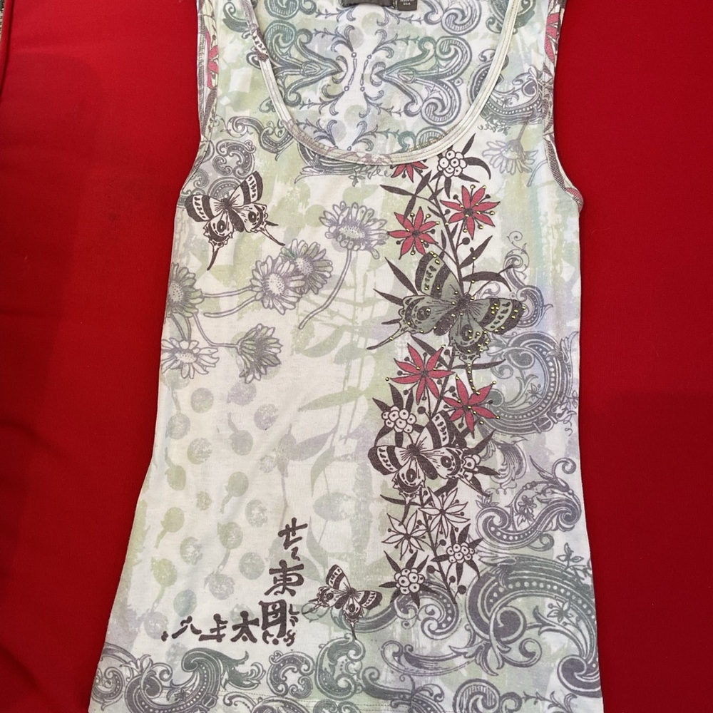 Apt.9 Y2K floral print women’s medium tank top